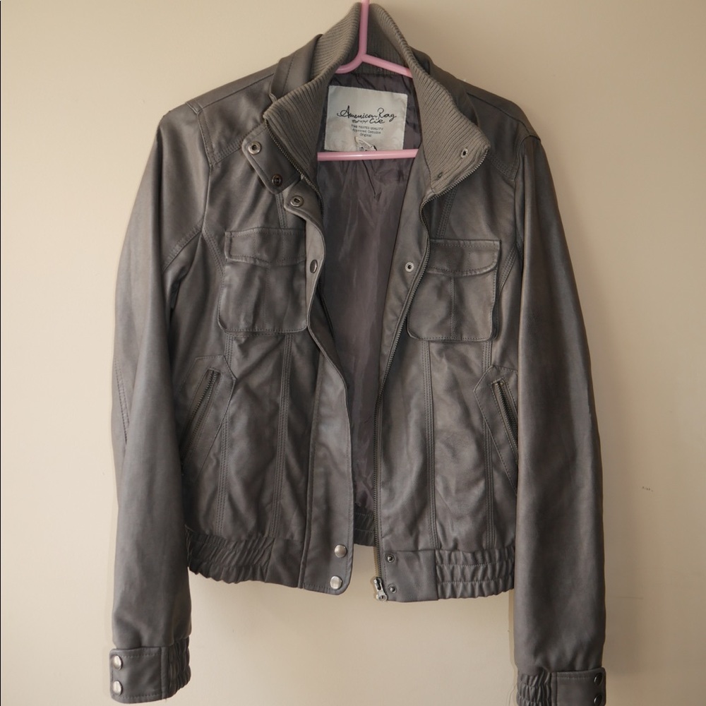 Leather jacket America rag